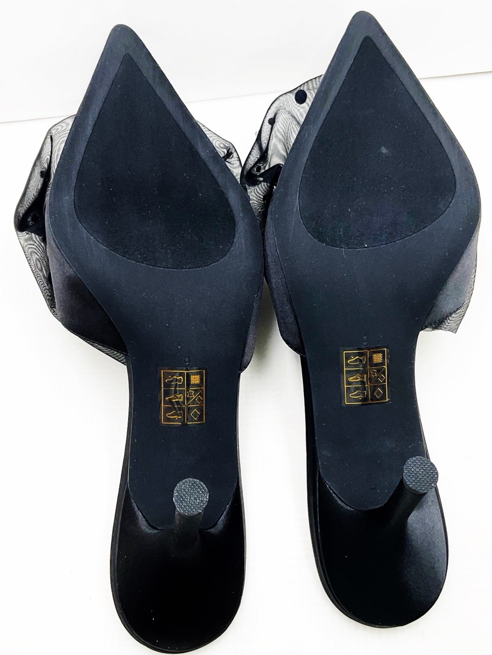 🆕{Jeffrey Campbell} Party Crasher Bow Pointed-Toe Crystal Mules - Picture 12 of 16